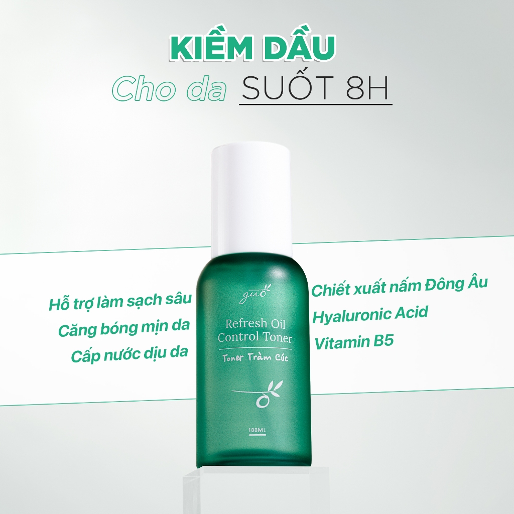 Ảnh Toner tràm trà hoa cúc GUO, se khít lỗ chân lông, 0% cồn, cấp ẩm kiềm dầu, bổ sung HA cho mẹ bầu 100ml 4
