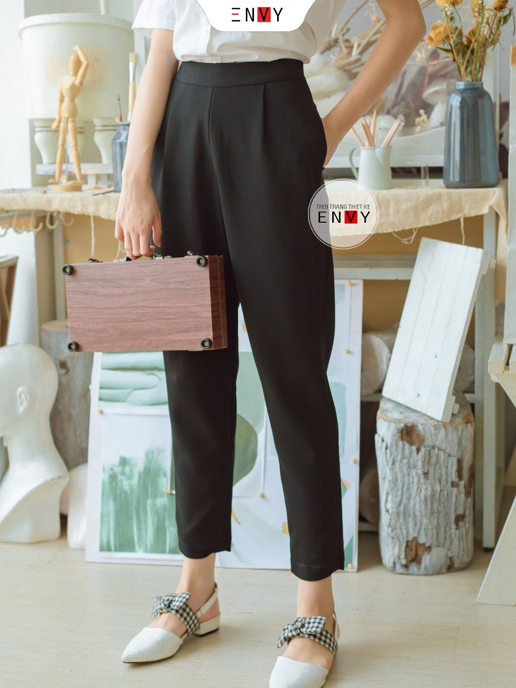 Ảnh Quần nữ baggy tây ENVY - QK0044 1