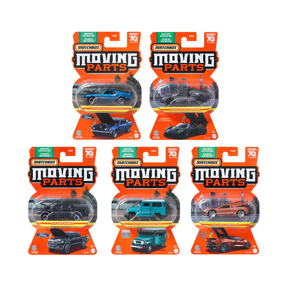 Xe mô hình Matchbox Moving Parts Ford Ranger, Mustang Boss, Land ...