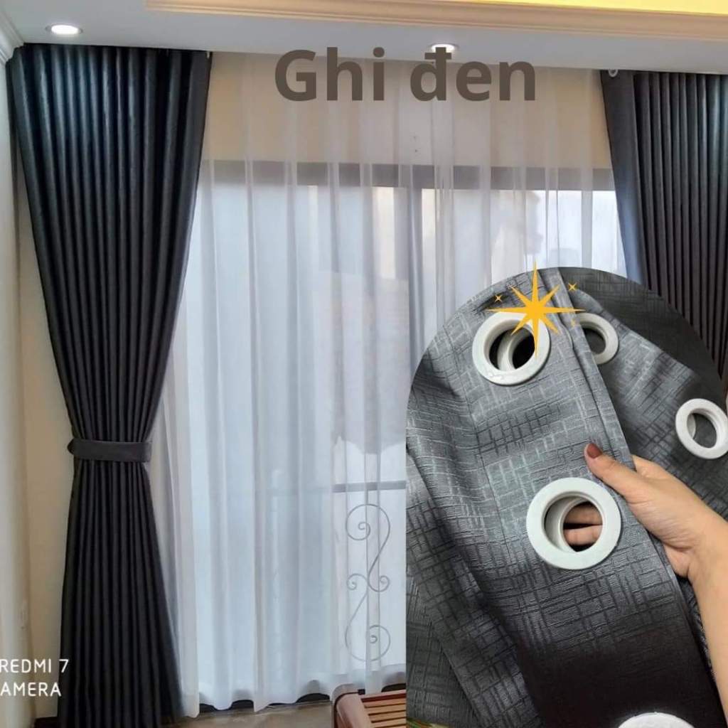 Rèm Gấm Dệt 3 lớp Cao Cấp - Rèm cửa - Chống nắng 95%, Decor Trang Trí ...