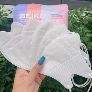 SÉT 100 Chiếc Khẩu Trang 5D Seiko kháng khuẩn quai đeo chắc chắn hàng bản to