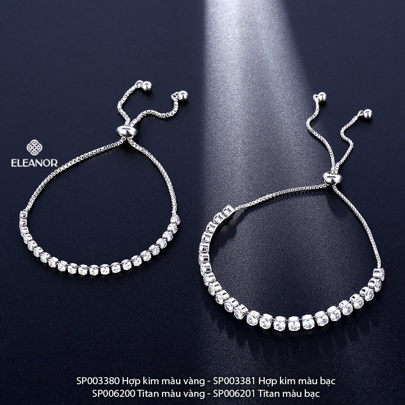 Ảnh Vòng tay nữ dây rút Eleanor Accessories đính đá phong cách Hàn Quốc phụ kiện trang sức lắc tay 3380 3