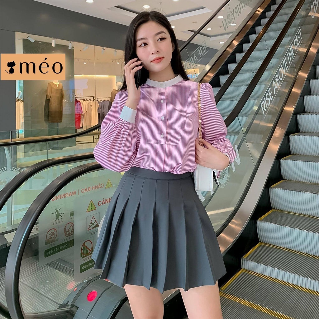 Chân váy tenis nữ Méo shop dáng ngắn xếp ly Flera