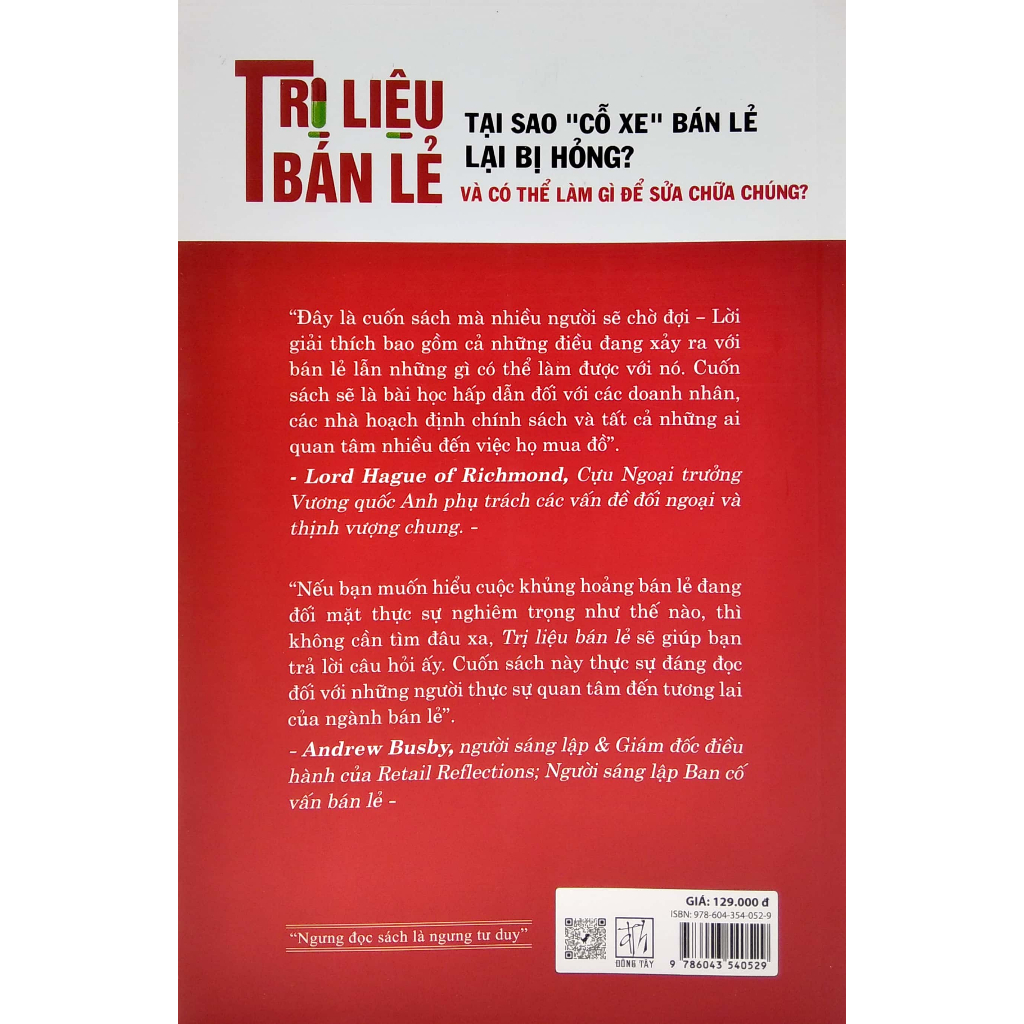 Sách - Trị Liệu Bán Lẻ - Tại Sao "Cỗ Xe" Bán Lẻ Lại Bị Hỏng Và Có Thể Làm Gì Để Sửa Chữa Chúng