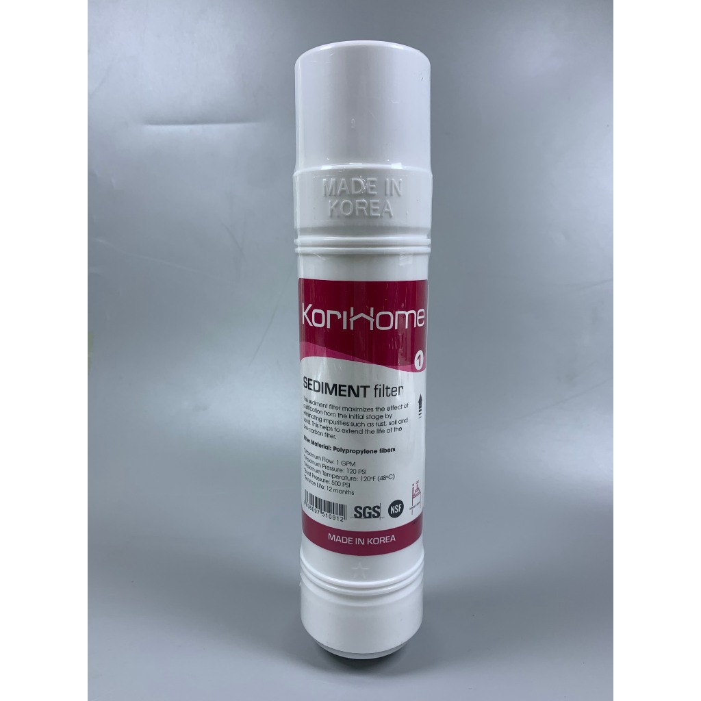 Lõi Lọc Thô Sediment Korihome Polypropylen Dạng Cắm Nhanh Chữ U Sản Xuất Tại Hàn Quốc - Dòng Lõi Cao Cấp Của Hãng Karofi
