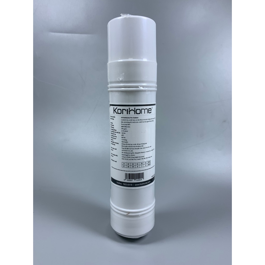Lõi Lọc Thô Pre Carbon Korihome Than Hoạt Tính Dạng Cắm Nhanh Chữ U Sản Xuất Tại Hàn Quốc - Dòng Cao Cấp Của Karofi