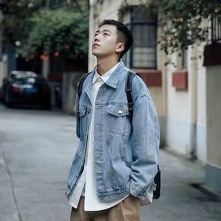 Áo Khoác jean nam nữ Unisex, áo khoác bò form rộng màu Xanh Đen xám trắng size - Avocado