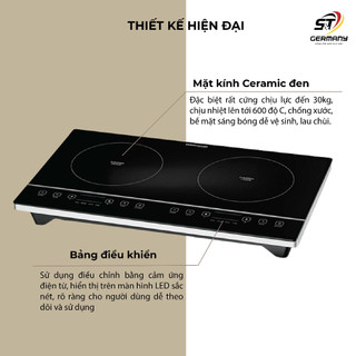 Bếp Từ Đôi Rommelsbacher CT 3405/IN Made In Germany Cao Cấp, Bếp Điện Từ Gia Đình Hiện Đại GermanySnT HCM 40006