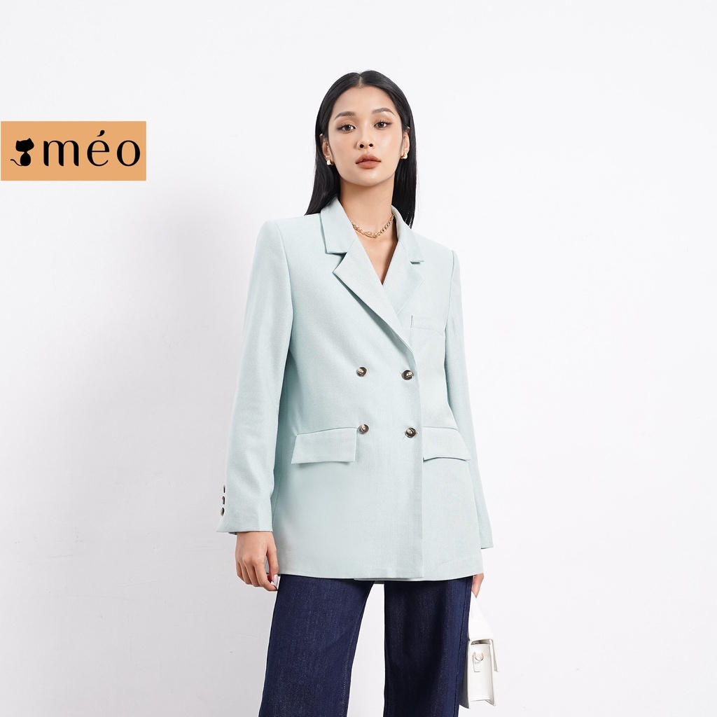 Áo blazer nữ Méo shop dài tay cổ vest công sở Ween