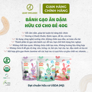 Bánh gạo ăn dặm hữu cơ Nobi Nobi 40g (cho bé từ 6 tháng)