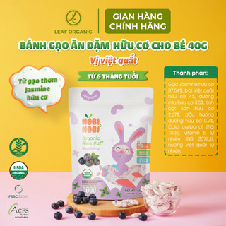 Bánh gạo ăn dặm hữu cơ Nobi Nobi 40g (cho bé từ 6 tháng)