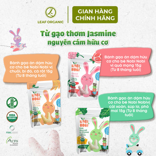 Bánh gạo ăn dặm hữu cơ Nobi Nobi 15g (cho bé từ 8 tháng)