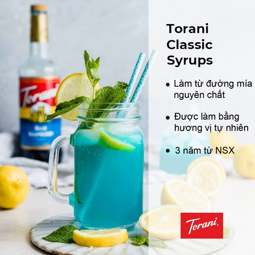 (Date 05.2026) Siro Phúc Bồn Tử Xanh Torani Classic Blue Raspberry ...