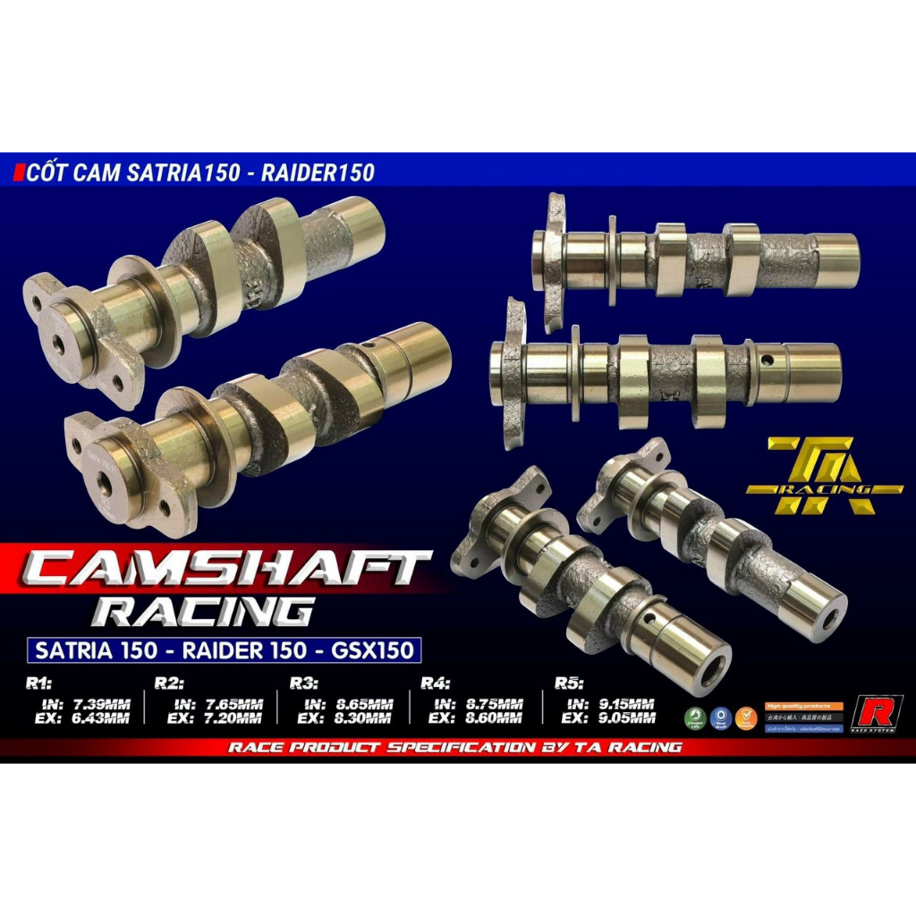 CAMSHAFT cho RAIDER F150 SATRIA Fi GSX 150 [TARACING] CAMSHAFT
