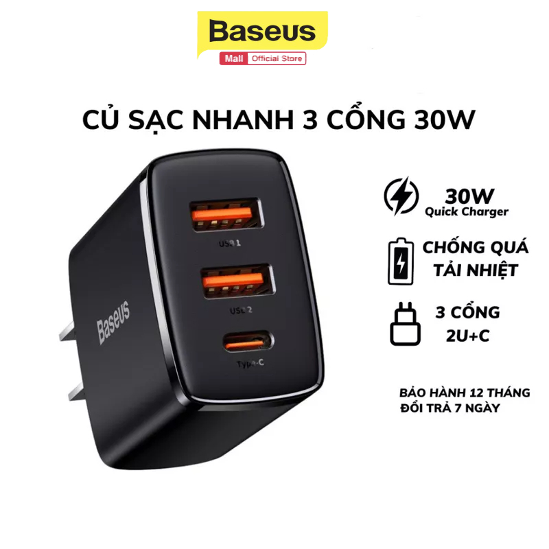 C C S C Nhanh Si U Nh G N Baseus Compact Quick Charger W Ch Nh H Ng Didongdep Shopee Vi T Nam