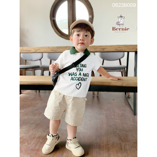 Bộ Polo áo phông quần short thô bé trai (9-22kg) N036