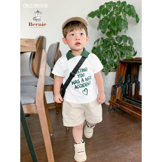 Bộ Polo áo phông quần short thô bé trai (9-22kg) N036