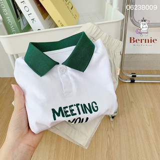 Bộ Polo áo phông quần short thô bé trai (9-22kg) N036