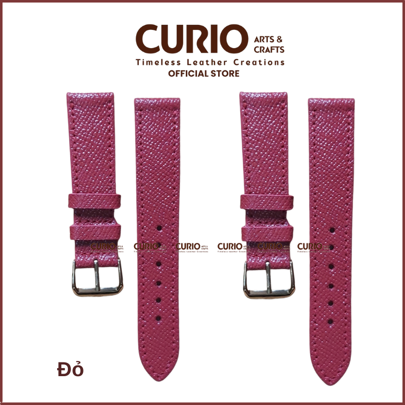 Dây đeo da bò thật cho đồng hồ thông minh tặng full hộp gỗ + tool thay + khóa + chốt - CURIO LEATHER