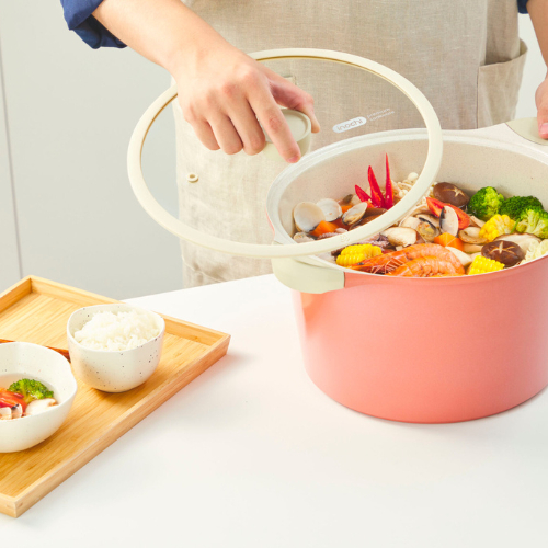 Nồi vân đá Omi Simple nhiều size 20cm, 24cm và 28cm (thương hiệu Inochi)