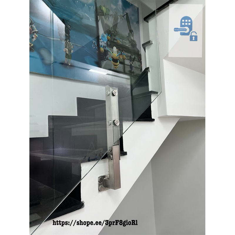 Trụ lửng lan cang cầu thang kính đế hông inox 304 | Shopee Việt Nam