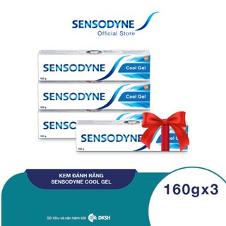 Mua 3 tặng 1 Kem đánh răng Sensodyne Cool Gel 160g giúp giảm ê buốt hiệu quả với hương bạc hà mát lạnh