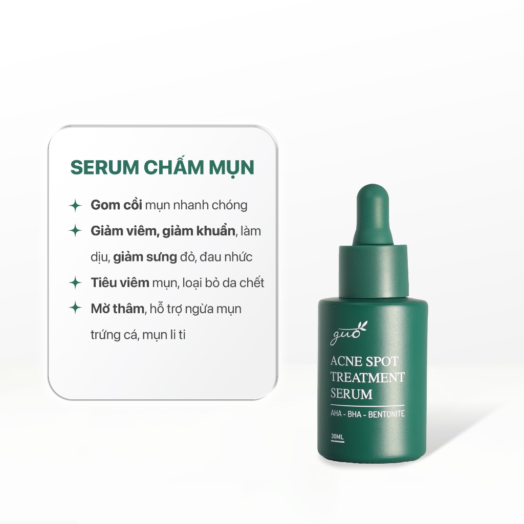Ảnh Serum sạch mụn giảm thâm chuyên cho bà bầu da mụn, gom khô mụn với tràm trà GUO 10ml, 30ml 3