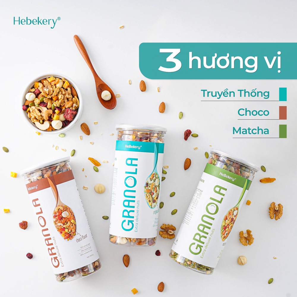 3 hương vị chính: truyền thống, socola, matcha