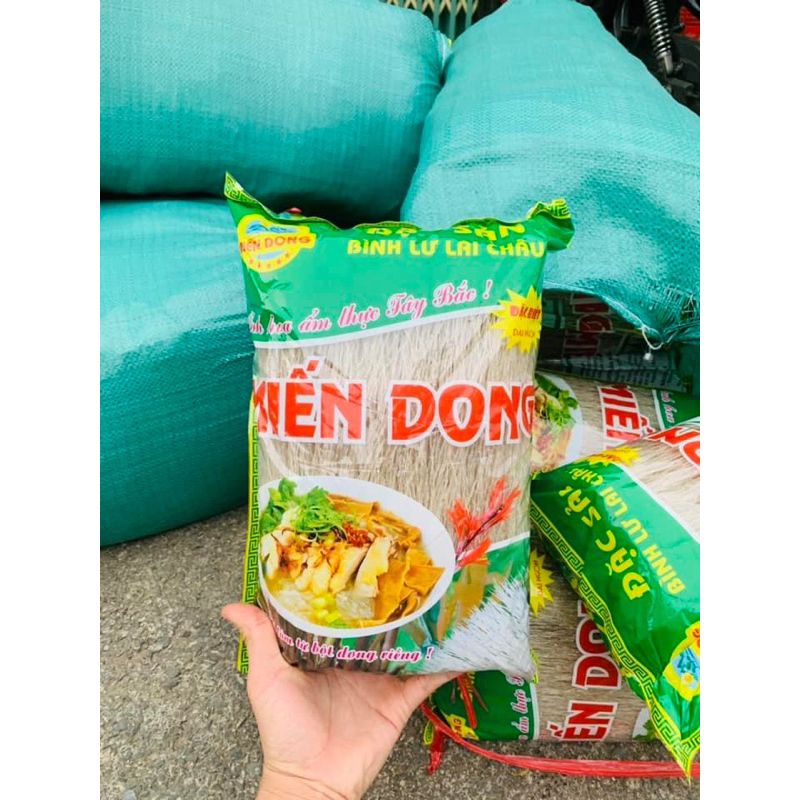 Miến Dong Bình Lư Lai Châu Không Tẩy Trắng Dai Ngon từ củ dong làm miến chuẩn đặc sản miền Tây Bắc
