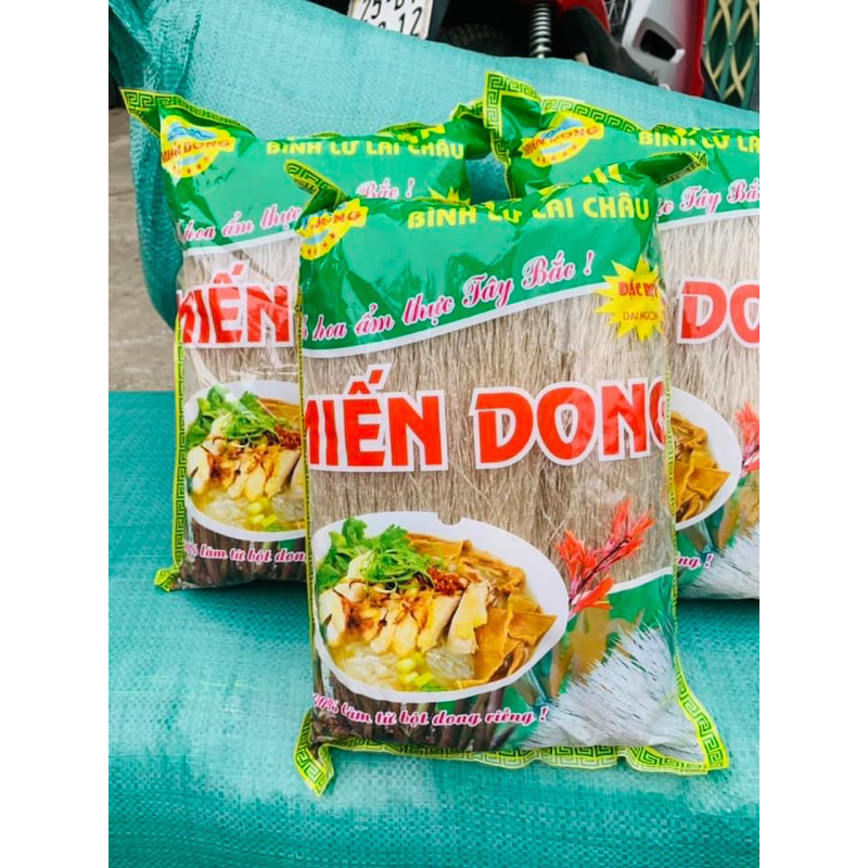Miến Dong Bình Lư Lai Châu Không Tẩy Trắng Dai Ngon từ củ dong làm miến chuẩn đặc sản miền Tây Bắc