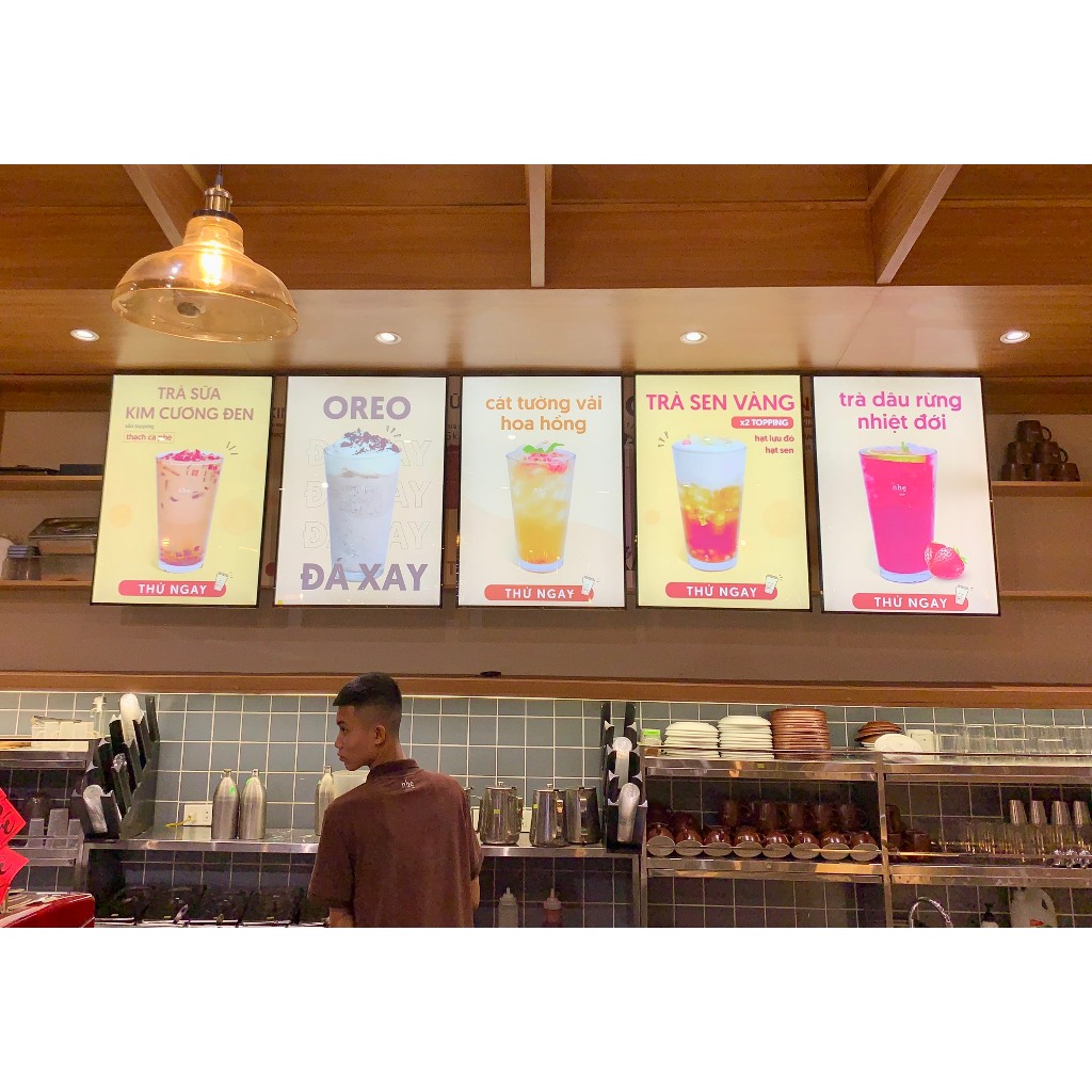 Bảng Hộp Đèn Led Menu, Khung tranh điện Để Bàn, Treo Tường | Shopee ...