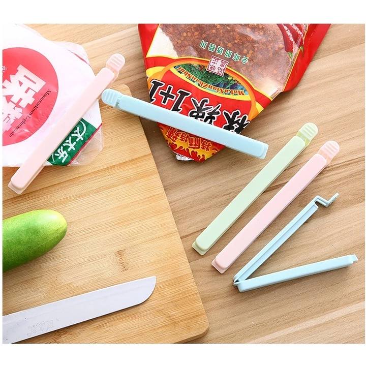 Sét 5 Kẹp khóa miệng túi thực phẩm tiện dụng bằng nhựa, đồ gia dụng tiện ích cho gia đình