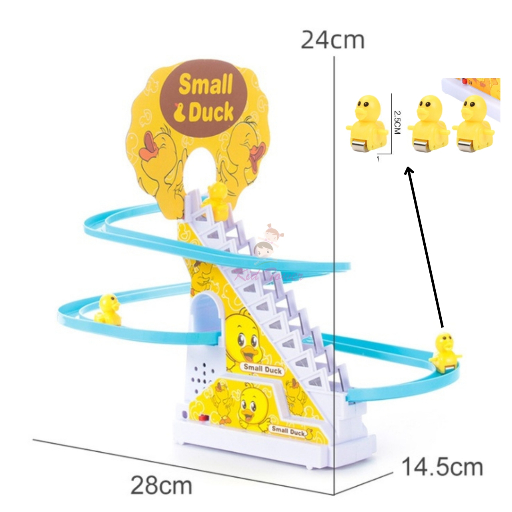 Vịt  leo cầu thang đồ chơi heo peppa vui nhộn cho bé có âm thanh ánh sáng