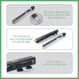 Sưởi PERIHA HE - 50W/100W/200W/300W/500W - Vỏ Nhựa Chống Bỏng Cá - Sử Dụng Cho Bể Cá Cảnh, Thủy Sinh
