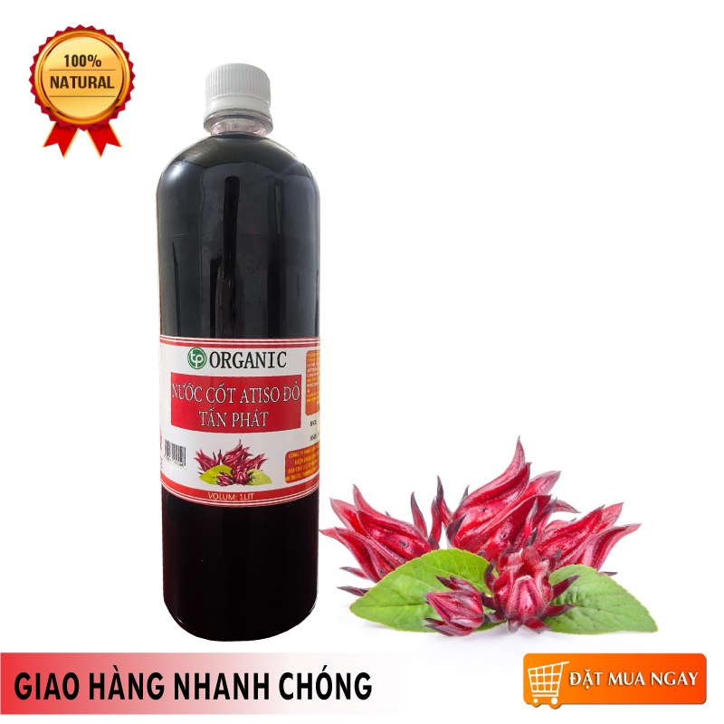 Nước cốt atiso đỏ hàng loại 1 cao cấp - chai 1 lít - sản phẩm tốt cho sức khỏe - hàng chính hãng