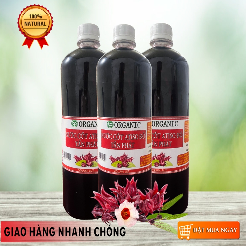 Nước cốt atiso đỏ hàng loại 1 cao cấp - chai 1 lít - sản phẩm tốt cho sức khỏe - hàng chính hãng
