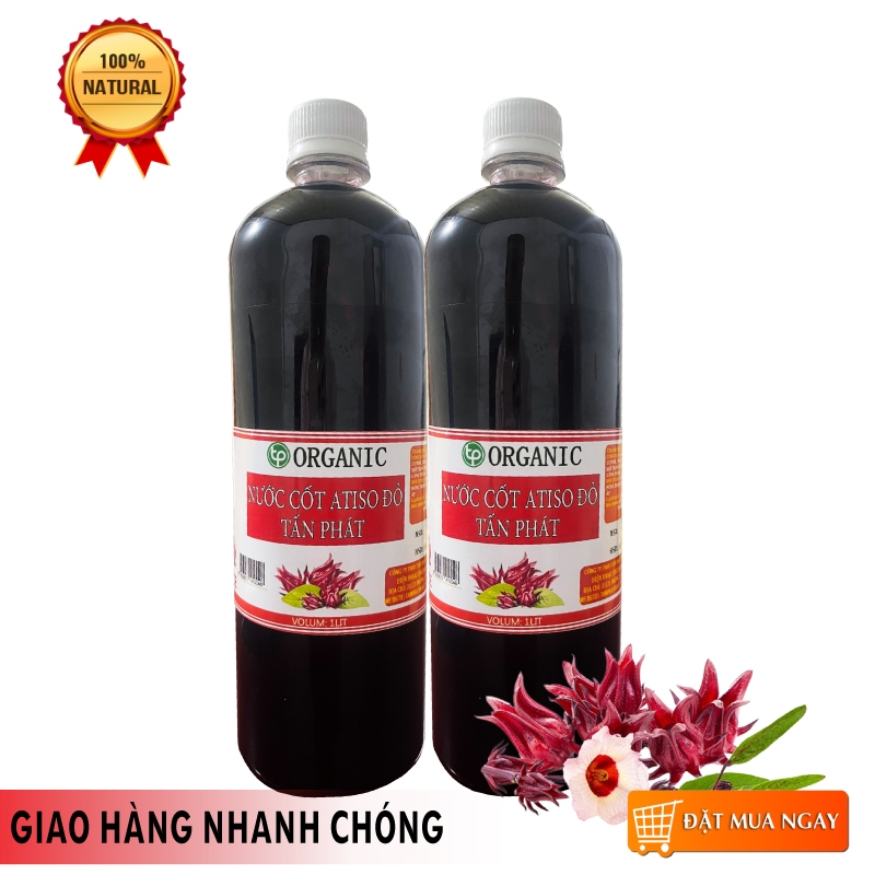 Nước cốt atiso đỏ hàng loại 1 cao cấp - chai 1 lít - sản phẩm tốt cho sức khỏe - hàng chính hãng
