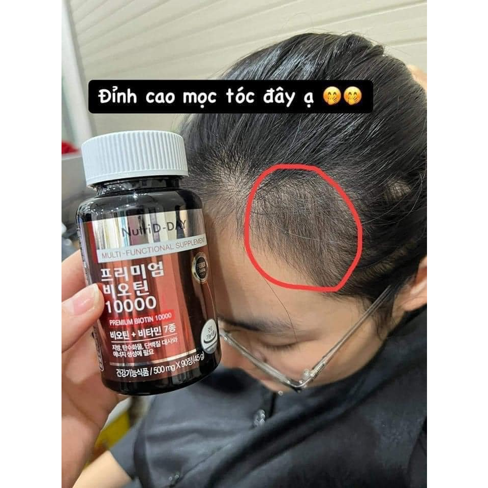 VIÊN UỐNG KÍCH MỌC TÓC BIOTIN CAO CẤP NUTRI DAY - 10.000mg