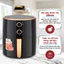 Nồi chiên không dầu 5.5L nhập khẩu FujiHome tự ngắt công suất 1500W, nồi chiên cơ chống dính cao cấp tặng kẹp gắp Inox