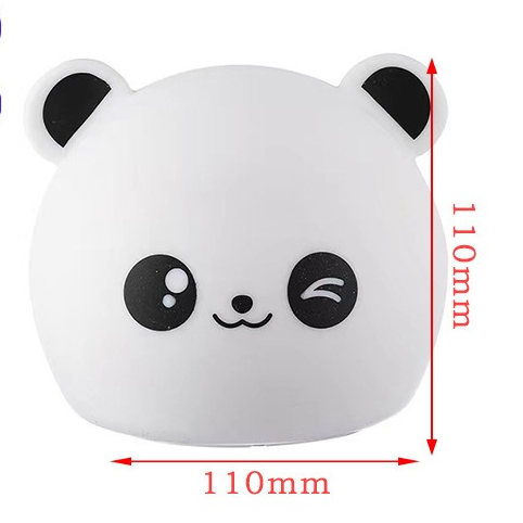 Đèn ngủ silicone Panda cảm ứng, sạc USB chuyển 7 màu