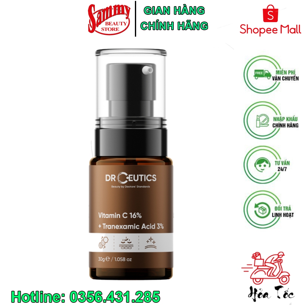 Serum VITAMIN C 16% + TRANEXAMIC ACID 3% DrCeutics Ngăn Ngừa Lão Hóa Và ...