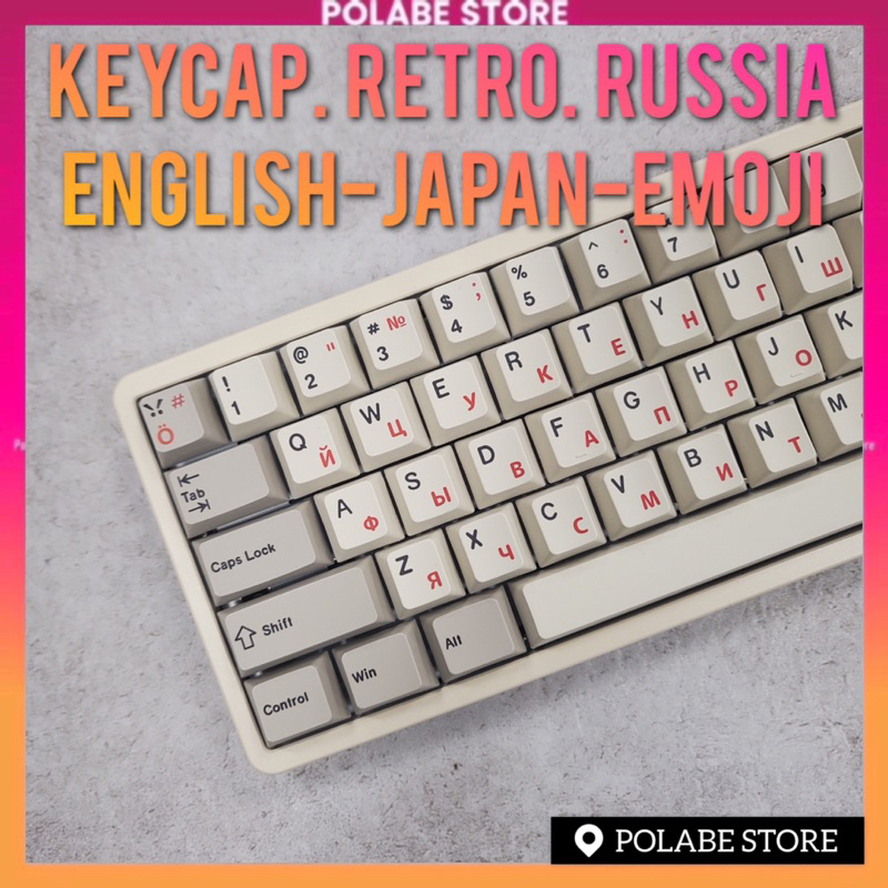 Tổng hợp Keycap Retro phong cách XMI Cherry profile keycap cổ điển Russia Japan bàn phím cơ Polabe Store | BigBuy360 - bigbuy360.vn