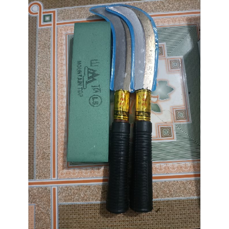 2 Dao Rửa Dừa 3 tấc - Kèm đá mài LS