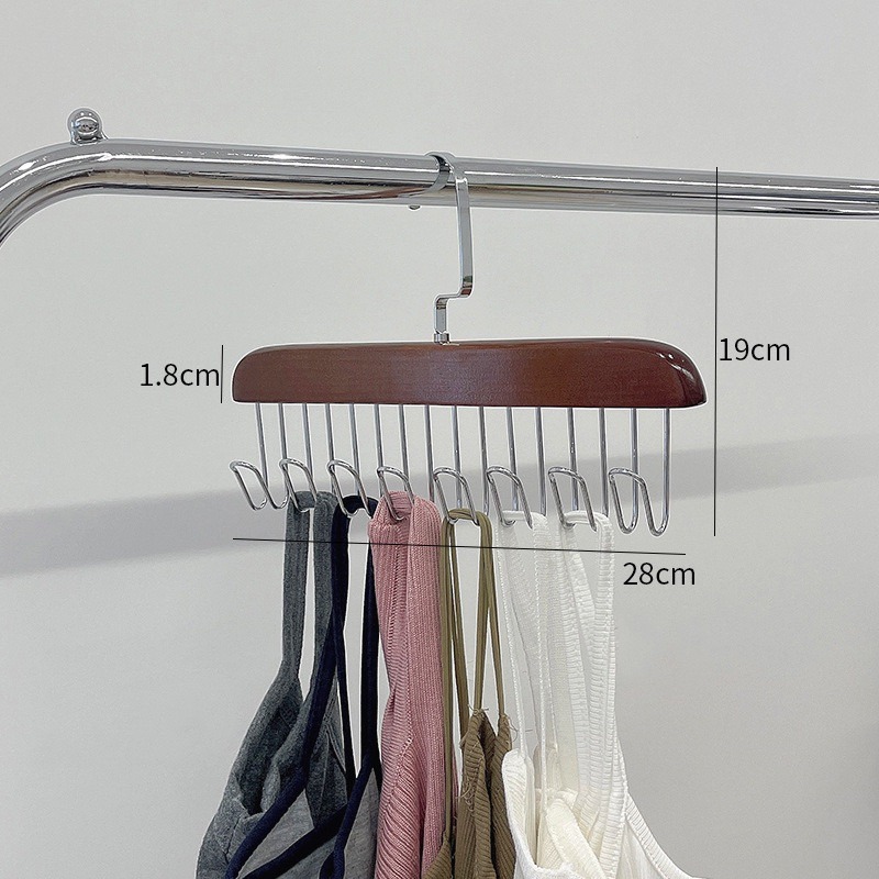 [ HỎA TỐC ] COMBO Móc Gỗ Treo Đồ Lót, Khăn , Thắt Lưng, Cà Vạt, Áo 2 Dây Đa Năng Tiện Dụng