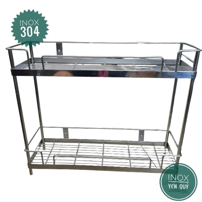 INOX 304 kệ inox 2 tầng 40 và 50 cm để gia vị hoặc chai lọ trong nhà ...