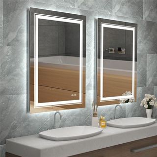 Gương Chữ Nhật LED Phôi Bỉ 5mm Treo Tường Cao Cấp,Gương Phòng Tắm,Cảm Ứng on off,DIAMOND MIRROR