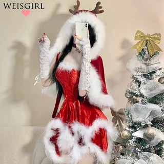 [NOEL] SET VÁY NHUNG VIỀN LÔNG PHỐI TẦNG HOÁ TRANG NOEL (KÈM PHỤ KIỆN NHƯ HÌNH)