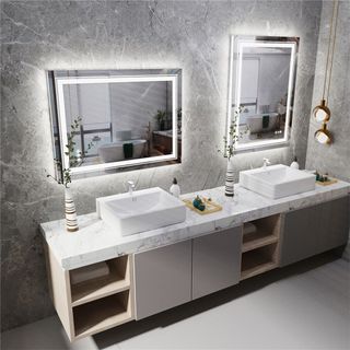 Gương Chữ Nhật LED Phôi Bỉ 5mm Treo Tường Cao Cấp,Gương Phòng Tắm,Cảm Ứng on off,DIAMOND MIRROR
