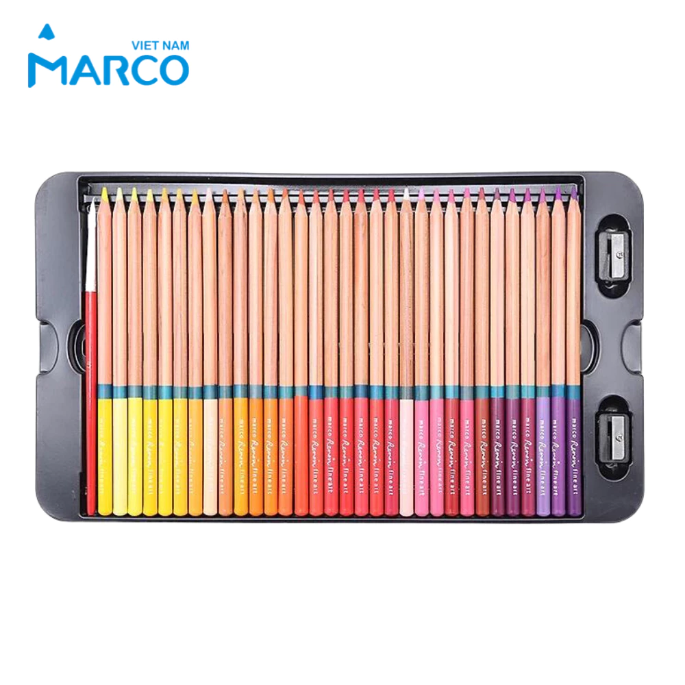 [Hỏa Tốc HCM & HN] Hộp Bút Chì Màu Gốc Dầu Cao Cấp Marco Renoir 36/48/72/100/120 Màu - Hộp Thiếc Chí
