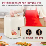 Nồi chiên không dầu 6.5L Fujihome nhập khẩu 1600W, nồi chiên cơ 6.5 Lít, chống dính cao cấp,tự ngắt an toàn tặng kèm kẹp — ảnh 3